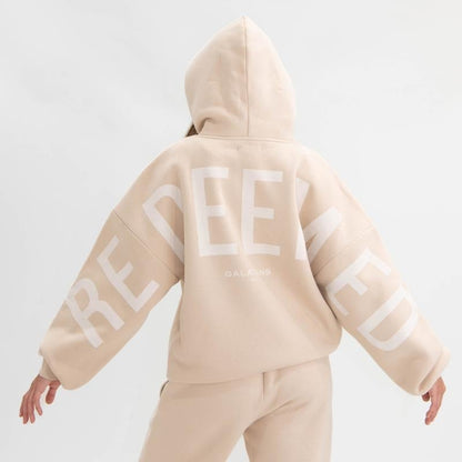 💞Loose-Fit Christian Faith-Themed Hoodie