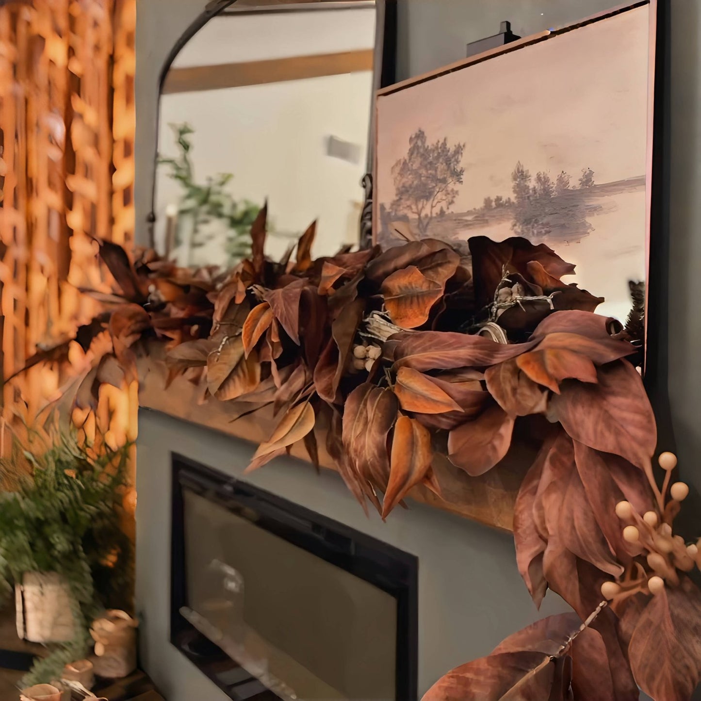 💥This Week's Special Price $19.99🍂Brown Magnolia Leaf Garland