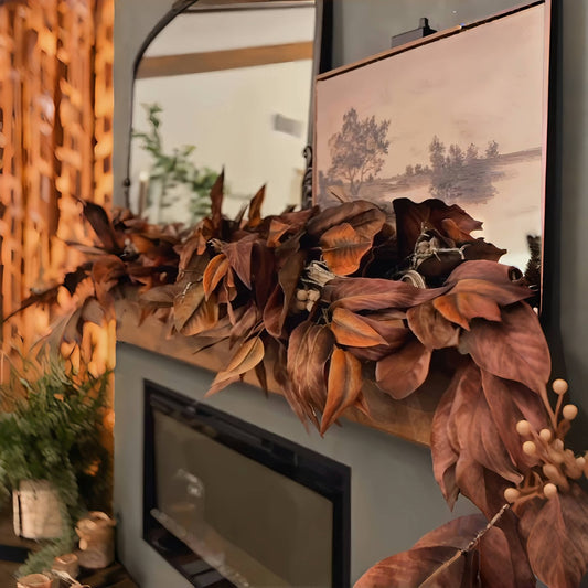 💥This Week's Special Price $19.99🍂Brown Magnolia Leaf Garland