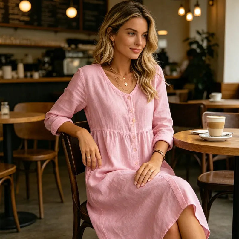 👗Women's Casual Midi Linen Dress