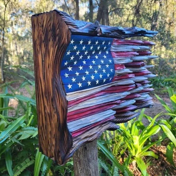 Wooden American Flag-BUY 2 FREE SHIPPING