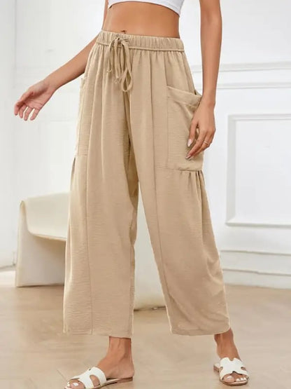 💖Women's Linen Loose Wide Leg Pants with Pockets