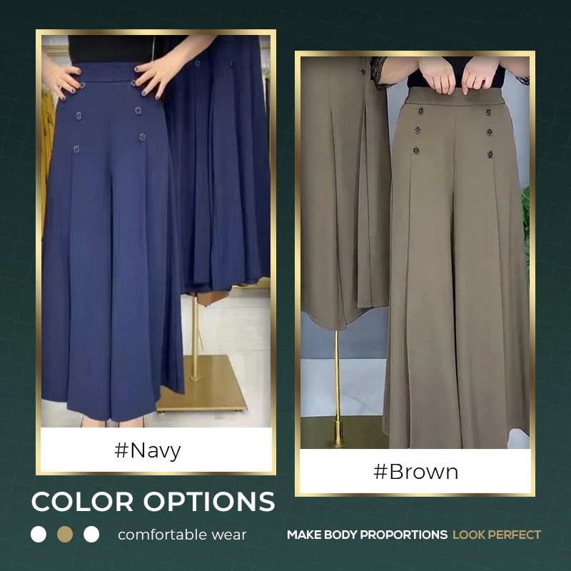 Comfort and Slim Stylish Pleated Wide-leg Pants