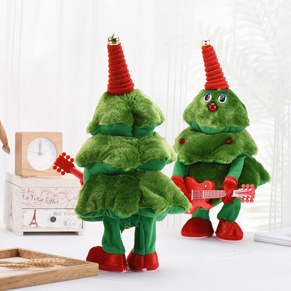 🎄Plush electric toy Christmas tree can sing and dance