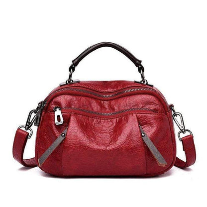 Multi-Pockets Soft Leather Bag
