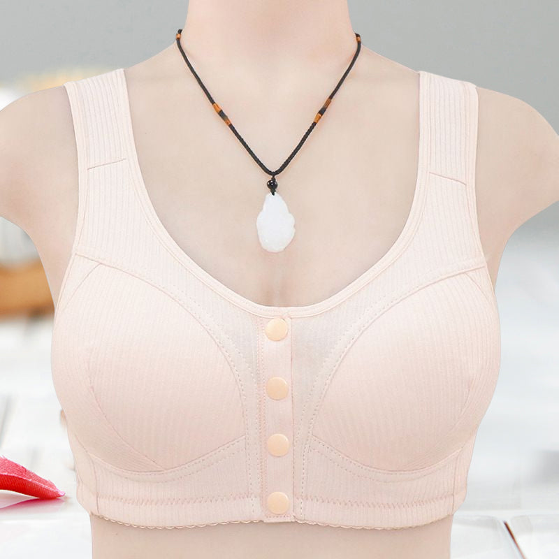 🔥$9.99 New Women’S Front Snap Button Plus Size Bra
