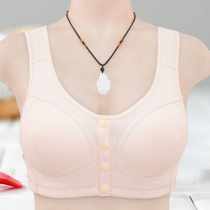 🔥$9.99 New Women’S Front Snap Button Plus Size Bra