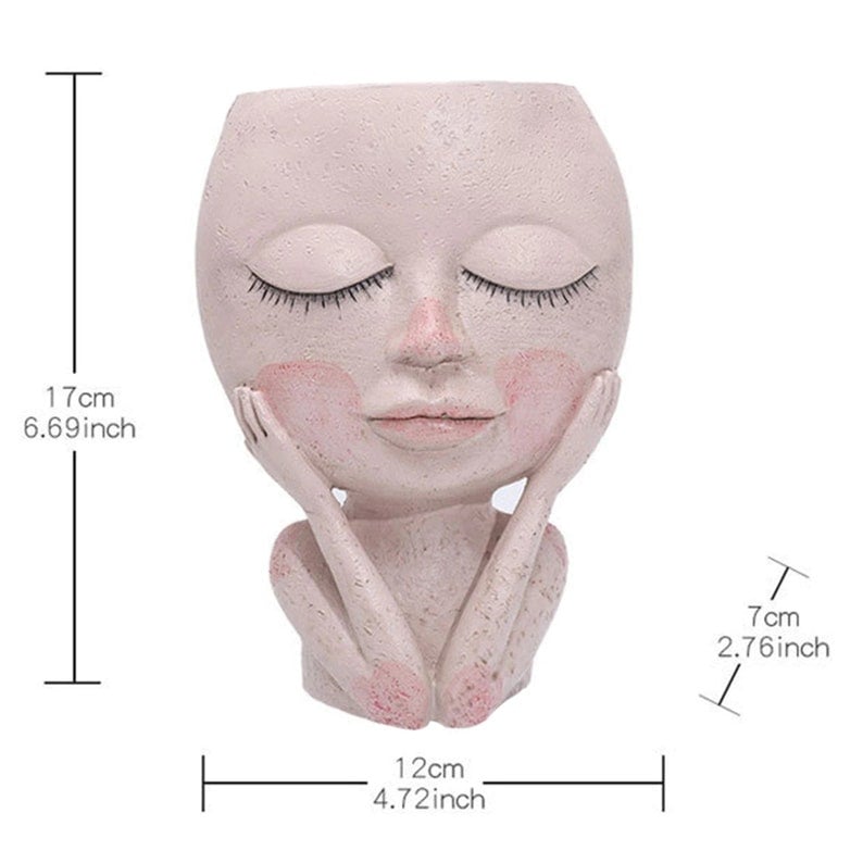 💝Girl Face Head Planter