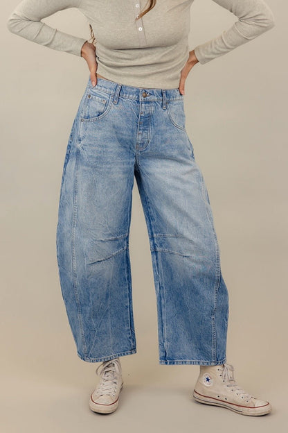 2025 Mid-Rise Barrel Jeans (BUY 2 Free Shipping)