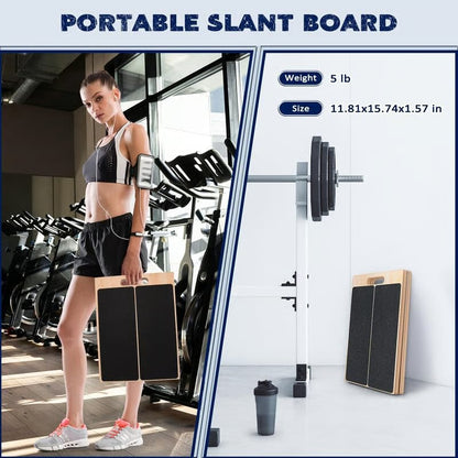 Portable Wooden Slant Board for Calf Stretching