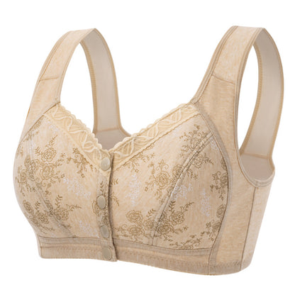 💕USD 9.99 Large Size Mother Front Buckle Bra