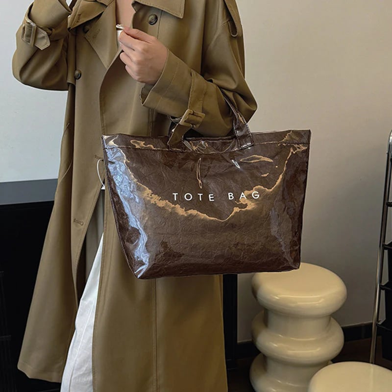 Women's Letters Print Tote Bag