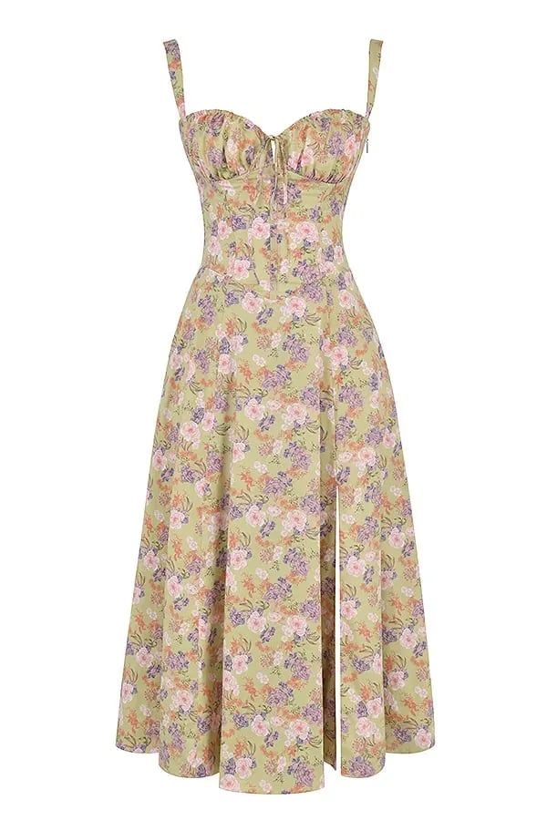 🌸Women's Floral Strapless Dress 🌸Slim-Fit, Waist-Cinching, and Body-Sculpting Style