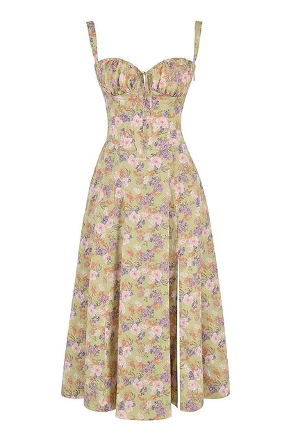 🌸Women's Floral Strapless Dress 🌸Slim-Fit, Waist-Cinching, and Body-Sculpting Style