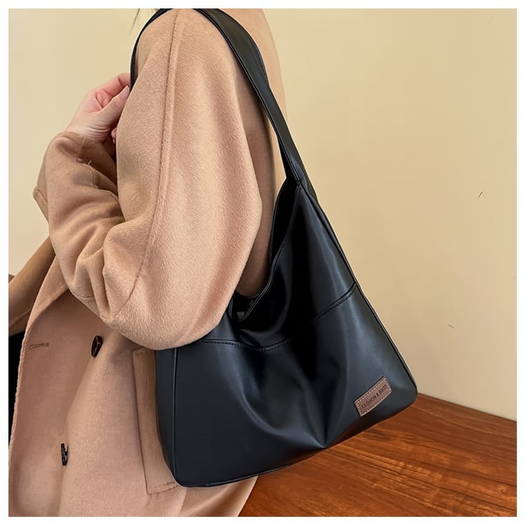 Simple PU leather tote bag