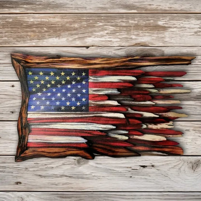 Wooden American Flag-BUY 2 FREE SHIPPING