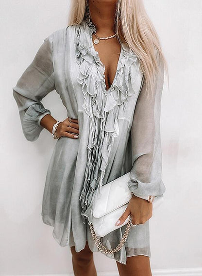 Breathable Ruffled Chiffon Shirt