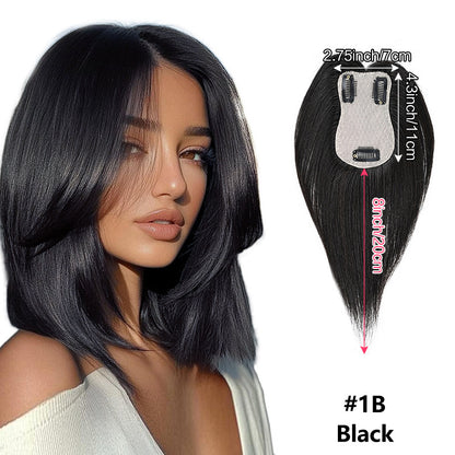 👩Women's Clip-in Hair Topper — 100% Remy Human Hair Crown Piece