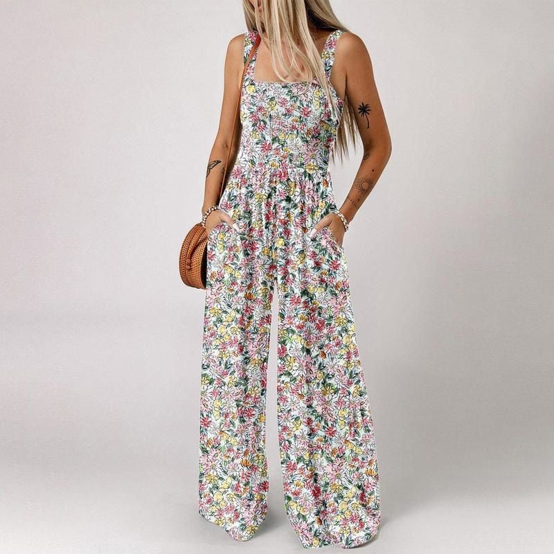 🌼Women's Casual Print Sleeveless Overalls Jumpsuits