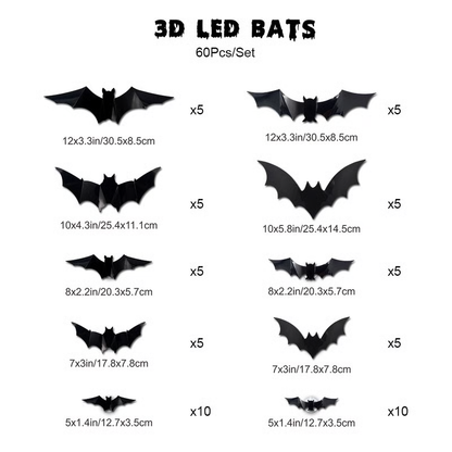 💥3D Bat Design LED Decoration