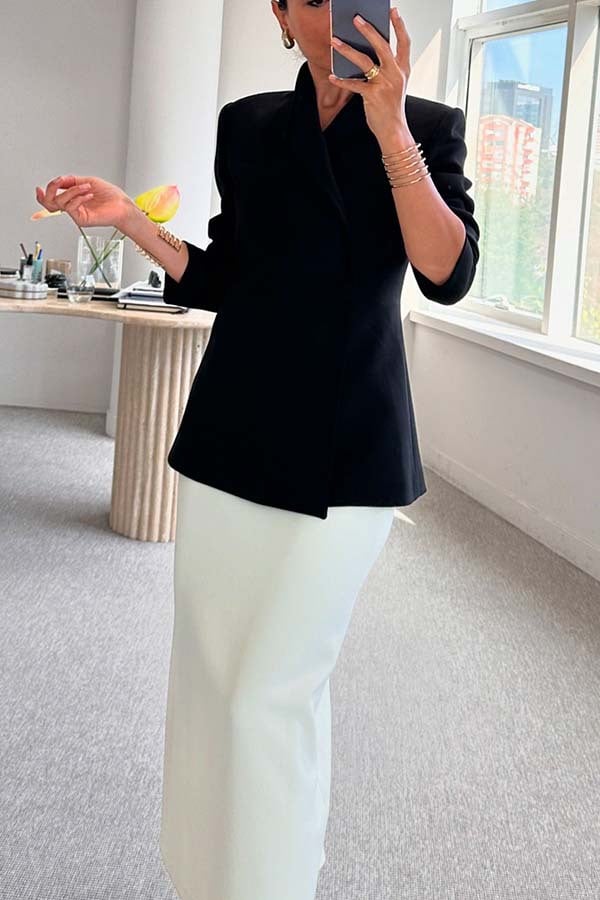 Satin Chic Blazer Magic