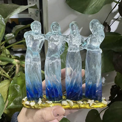 👩🏻‍🤝‍👩🏻Sisters By My Side, Celebrates Friendships Three Sisters Sculpture