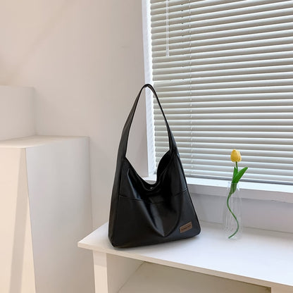 Simple PU leather tote bag