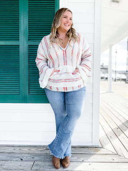 Vintage Double Button Frayed Hem Bootcut Jeans