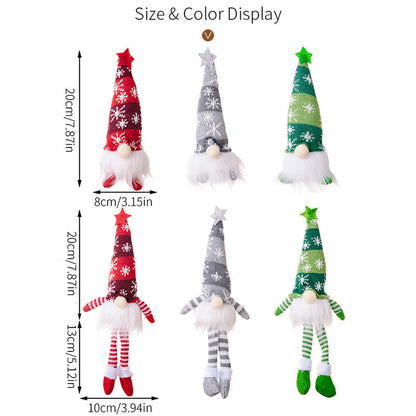 Faceless Christmas Gnome Doll Lights Hanging Ornament