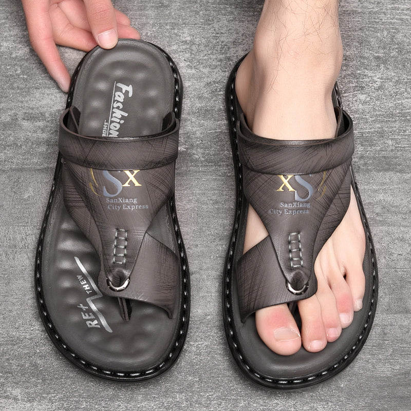 🥳💞50K+ SOLD!💥50% OFF! 🔥Breathable Soft Leather Outdoor Sandals for Men in Plus Sizes