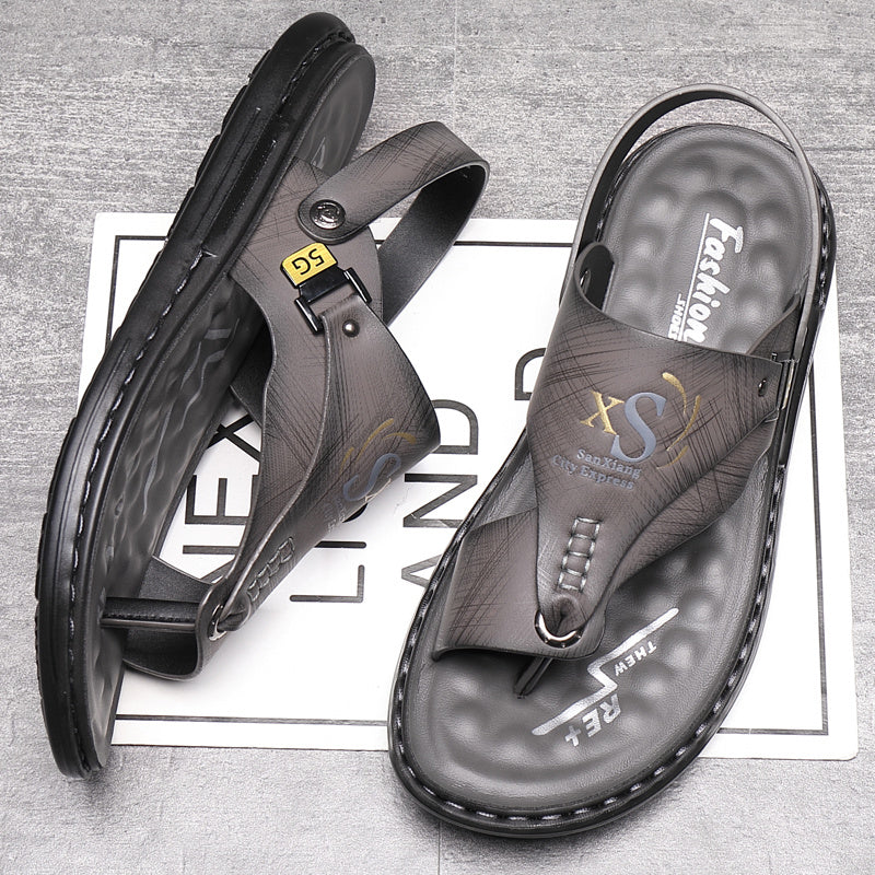 🥳💞50K+ SOLD!💥50% OFF! 🔥Breathable Soft Leather Outdoor Sandals for Men in Plus Sizes
