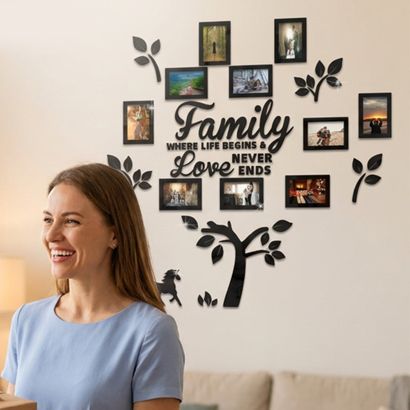3D Family Tree Photo Frame Wall Sticker