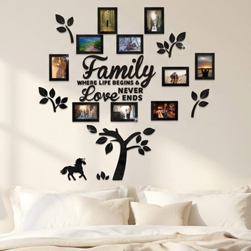 3D Family Tree Photo Frame Wall Sticker
