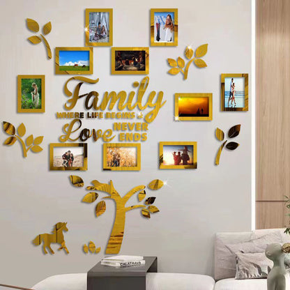 3D Family Tree Photo Frame Wall Sticker