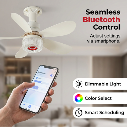 🌀  50% OFF! ✨ 3-in-1 Ceiling Fan with Light & Bluetooth – RGB, Quiet, Smart 💡